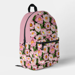 Vintage Blush peony floral Printed Backpack