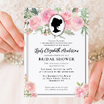 Vintage Blush Pink Floral Regency Bridal Shower Invitation<br><div class="desc">Modern Vintage Blue Florals Regency Society Bridal Shower</div>