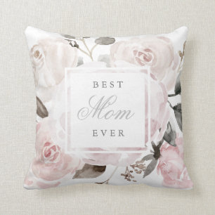 Vintage Blush Pink Watercolor Roses   For Mum Cushion