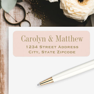 Vintage Blush Pink Wedding Return Address