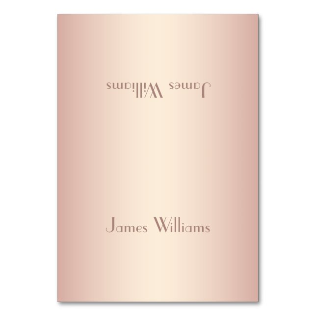 Vintage Blush Place Setting Cards (Front)