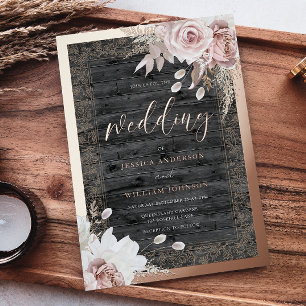 Vintage Blush Rustic Rose Gold Wedding