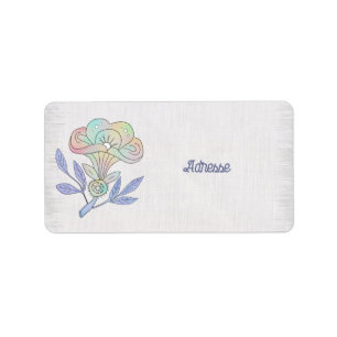 Vintage Blüte  Label