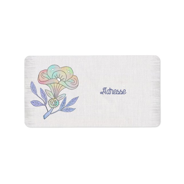 Vintage Blüte  Label (Front)