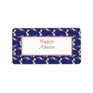 Vintage Blütenkranz Adressaufkleber Label