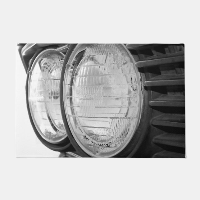 Vintage BMW headlights Doormat (Front)