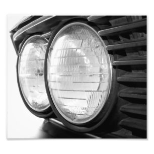 vintage BMW headlights Photo Print