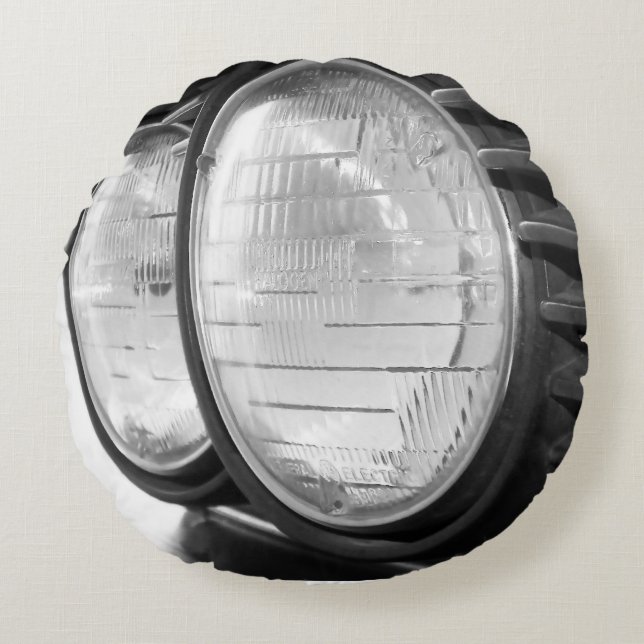 Vintage BMW headlights Round Cushion (Front)