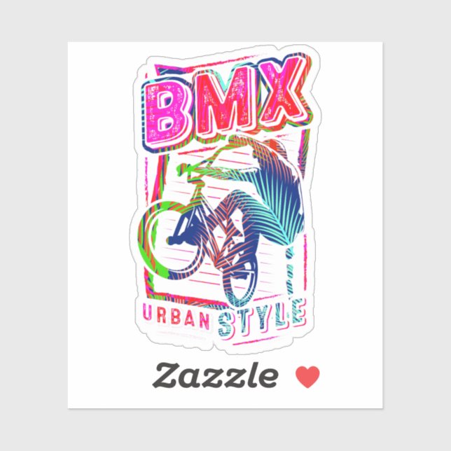 Vintage Bmx Bike - Bmx Urban Style - Bmx Sticker (Sheet)