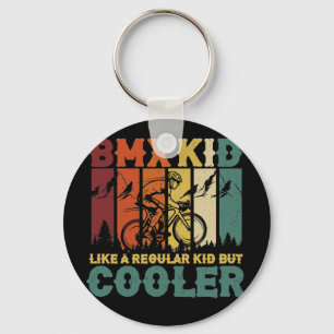 Vintage BMX Kid Like A Regular Kid But Cooler Tric Key Ring