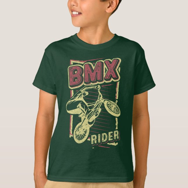 Vintage Bmx Rider - Bmx Bike T-Shirt (Front)