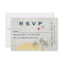 Vintage Boarding Pass RSVP