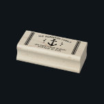 Vintage Boat Anchor Stars Family Name Address Rubber Stamp<br><div class="desc">A beautifully personalised rubber ink stamp with your family name and return address or other desired text. Featuring a custom designed nautical vintage boat anchor and stars.</div>