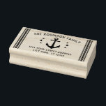 Vintage Boat Anchor Stars Name Return Address Rubber Stamp<br><div class="desc">A beautifully personalised rubber ink stamp with your family name and return address or other desired text. Featuring a custom designed nautical vintage boat anchor and stars.</div>