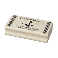 Vintage Boat Anchor Stars Name Return Address