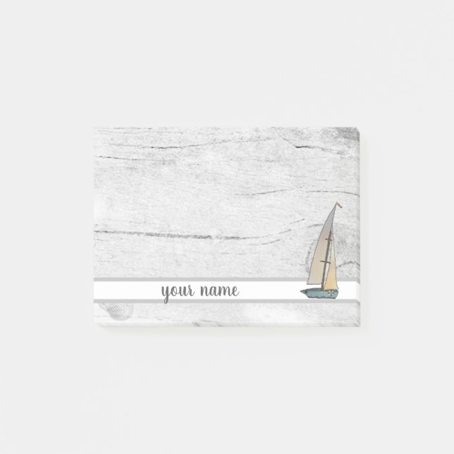 vintage boat post-it notes (Front)