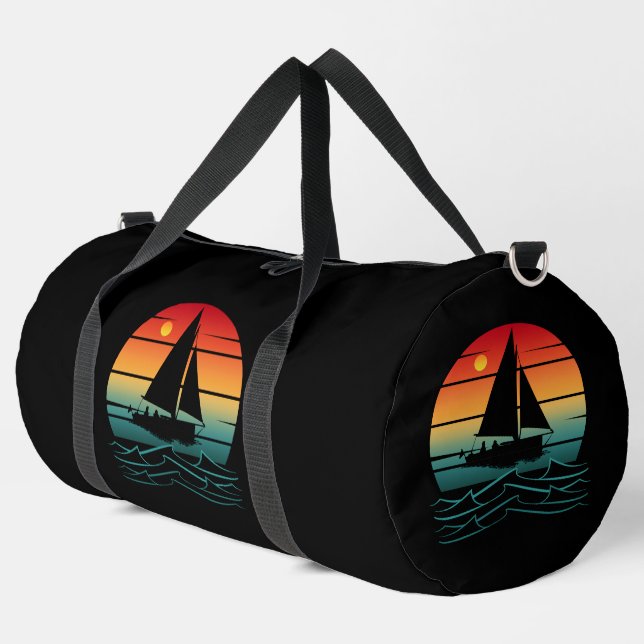 Vintage Boating Duffle Bag (Left Corner)