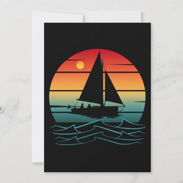 Vintage Boating Invitation (Front)