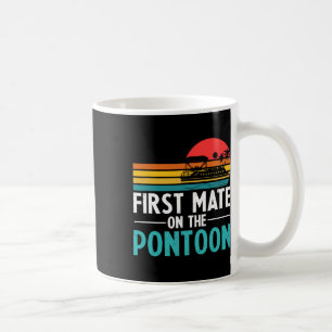 Vintage Boating Party Retro First Mate On The Pont Coffee Mug