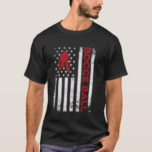 Vintage Bocce Ball USA Flag Bocce Ball Player Bocc T-Shirt