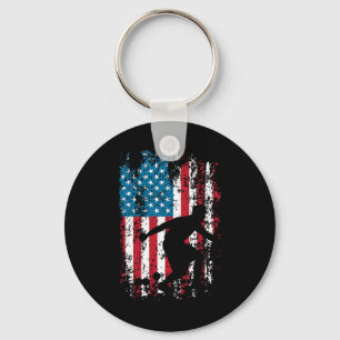 Vintage Bocce Player - Lawn Bowling Game Ll Fan Bo Key Ring