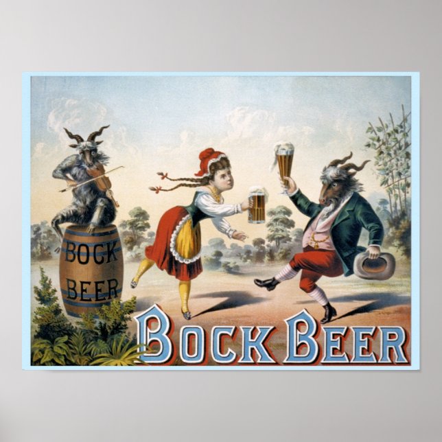 Vintage Bock Beer Poster (Front)