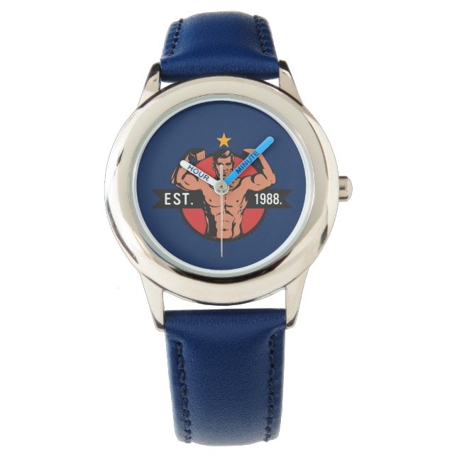 Vintage Bodybuilder EST 1988 Watch (Front)