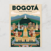 Vintage Bogotá Colombia Heart of the Andes Retro