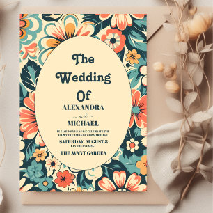 Vintage Bohemian Retro Casual Wedding Invitation