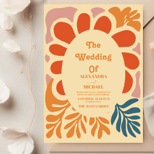 Vintage Bohemian Retro  Casual Wedding  Invitation