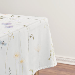 Vintage Bohemian Wildflower Botanical Tablecloth