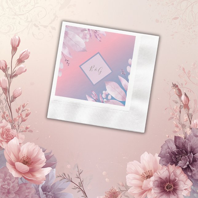 vintage boho chic greenery wedding napkin (Creator Uploaded)