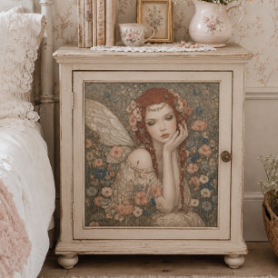 Vintage Boho Fairy in Wildflower Garden Decoupage Tissue Paper