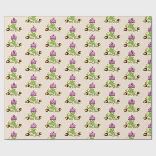 Vintage Boho Floral 60`s Wrapping Paper