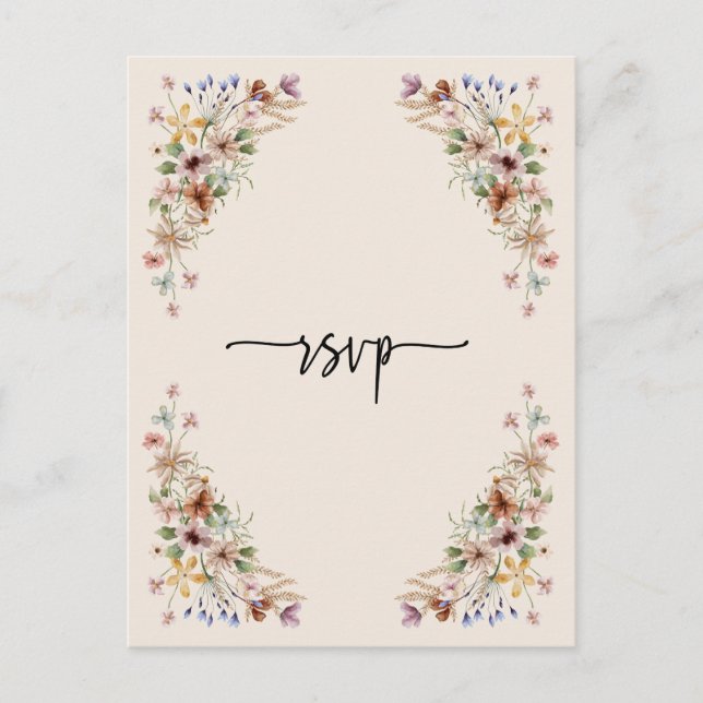 Vintage Boho Floral Postcard (Front)