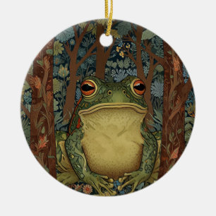 Vintage boho forest frog ceramic tree decoration