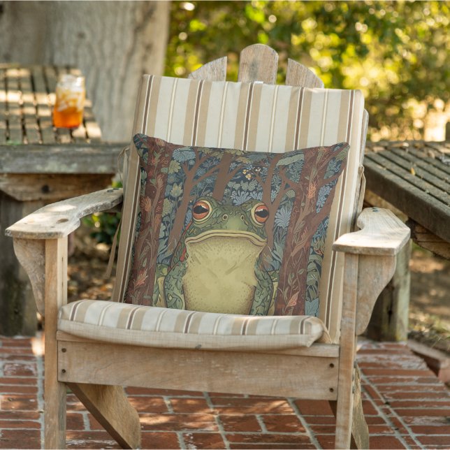 Vintage boho forest frog cushion (Chair)