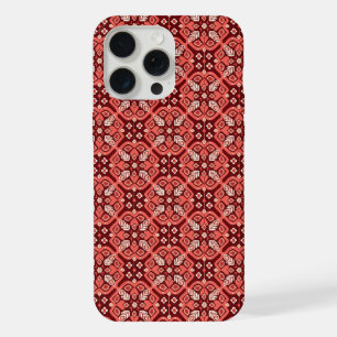 Vintage Boho Geometric Floral Pattern iPhone 15 Pro Max Case