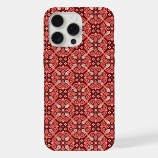 Vintage Boho Geometric Floral Pattern iPhone 15 Pro Max Case
