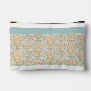 Vintage Boho Pastel Wildflower Large Desk Mat Accessory Pouch