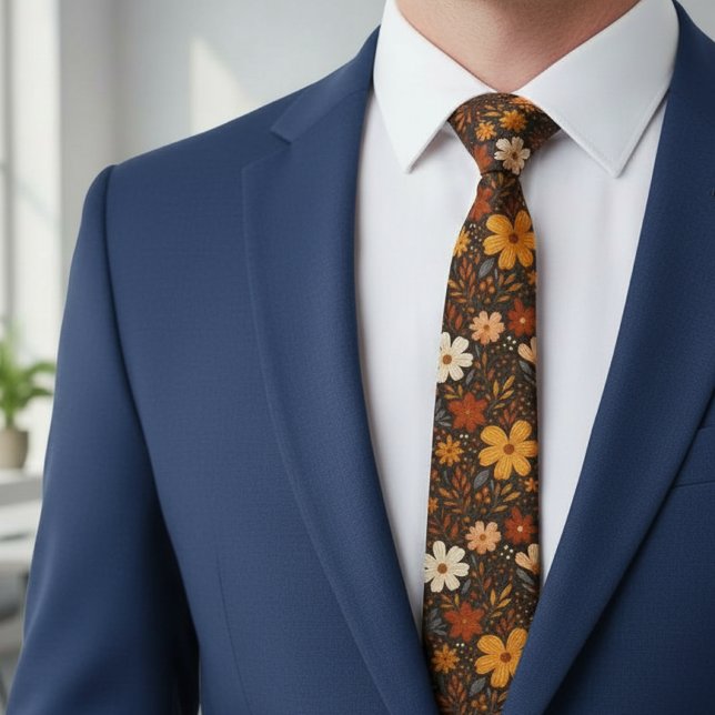 Vintage Boho Retro 70s Floral Tie (Creator Uploaded)