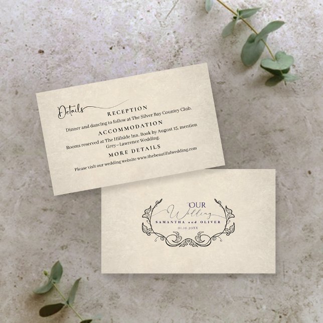 Vintage Boho Style Wedding Details & Closer Card (Creator Uploaded)
