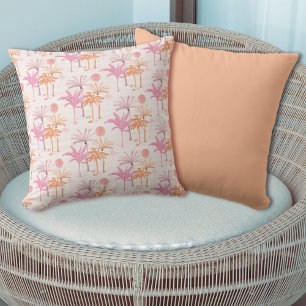 Vintage Boho Tropical Palm Tree Cushion