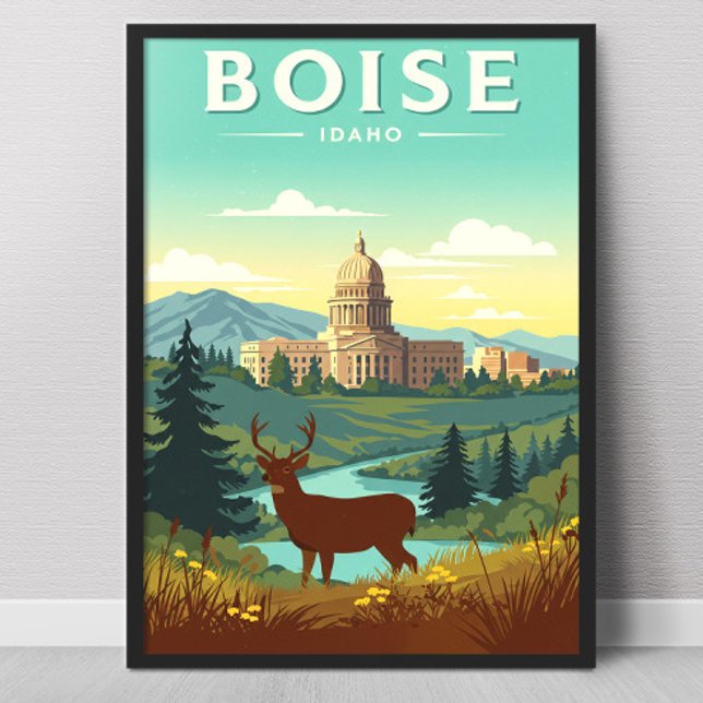 Vintage Boise Idaho Poster (Creator Uploaded)
