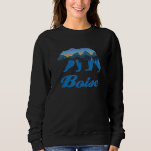 Vintage Boise Power State Bear Forest Grizzly Prou Sweatshirt
