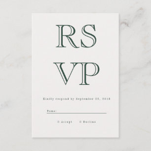 Vintage Bold RSVP Card