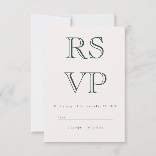 Vintage Bold RSVP Card (Front)