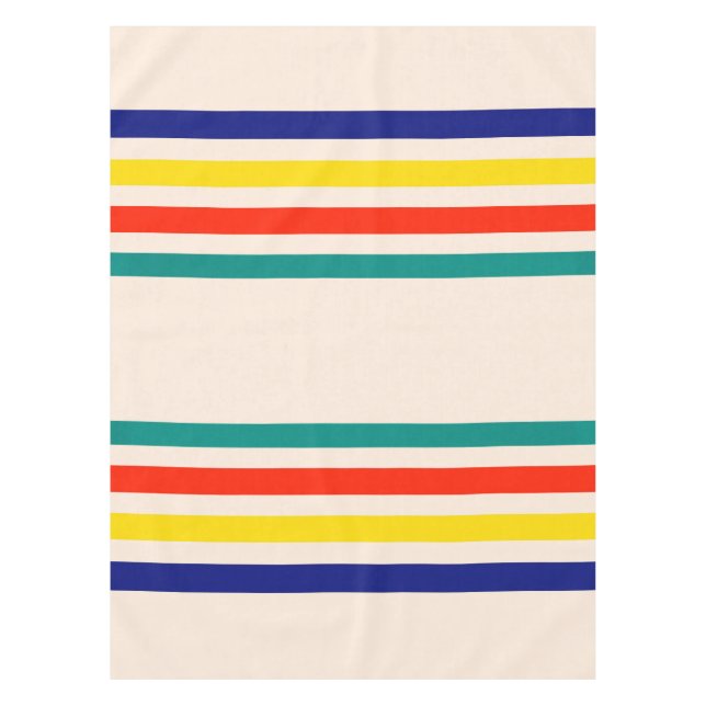 Vintage Bold Striped Tablecloth (Front)