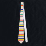Vintage Bold Striped Tie<br><div class="desc">This Vintage Bold Striped Tie features mirror image stripes in vibrant shades of teal, red, yellow and royal blue on a cream background. This colourful design is perfect for explorers and the fashion conscious alike. The classic pattern will never go out of style!</div>