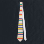 Vintage Bold Striped Tie<br><div class="desc">This Vintage Bold Striped Tie features mirror image stripes in vibrant shades of teal, red, yellow and royal blue on a cream background. This colourful design is perfect for explorers and the fashion conscious alike. The classic pattern will never go out of style!</div>